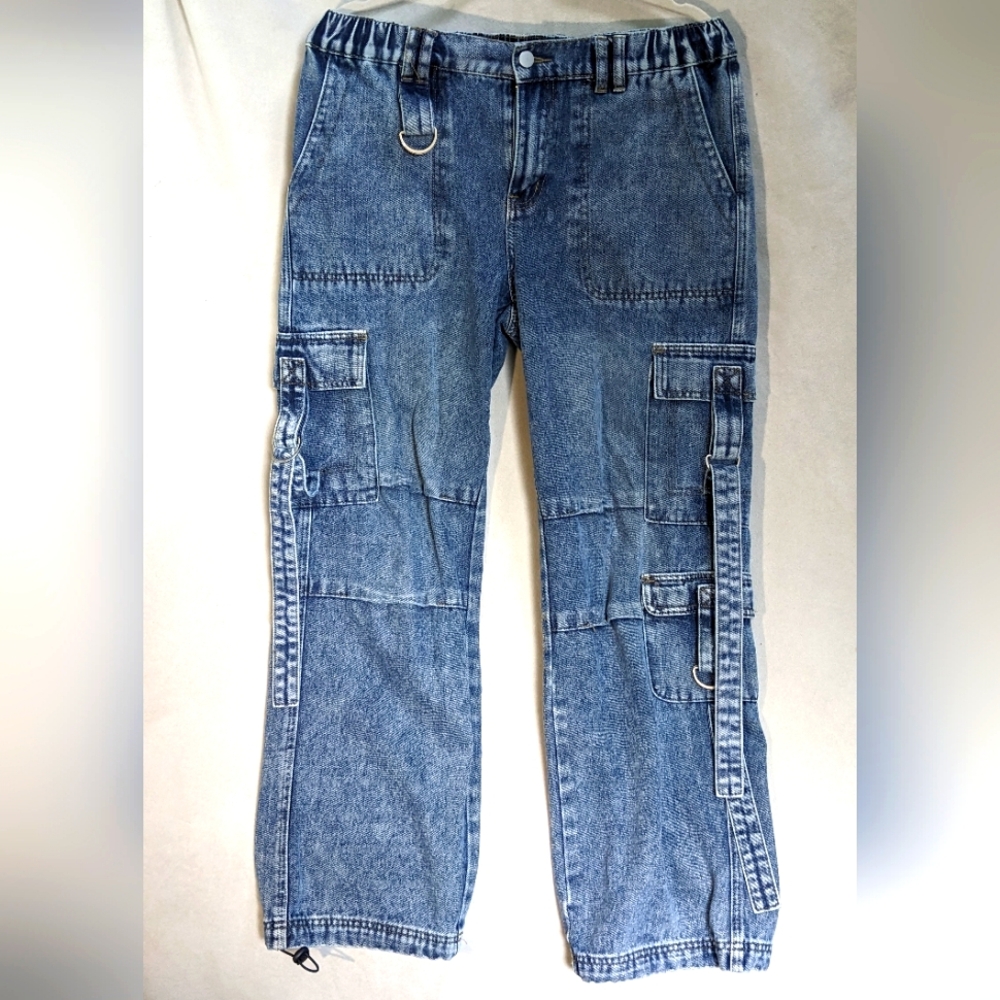 J for Justify Grunge Baggy Cargo Jeans Size M